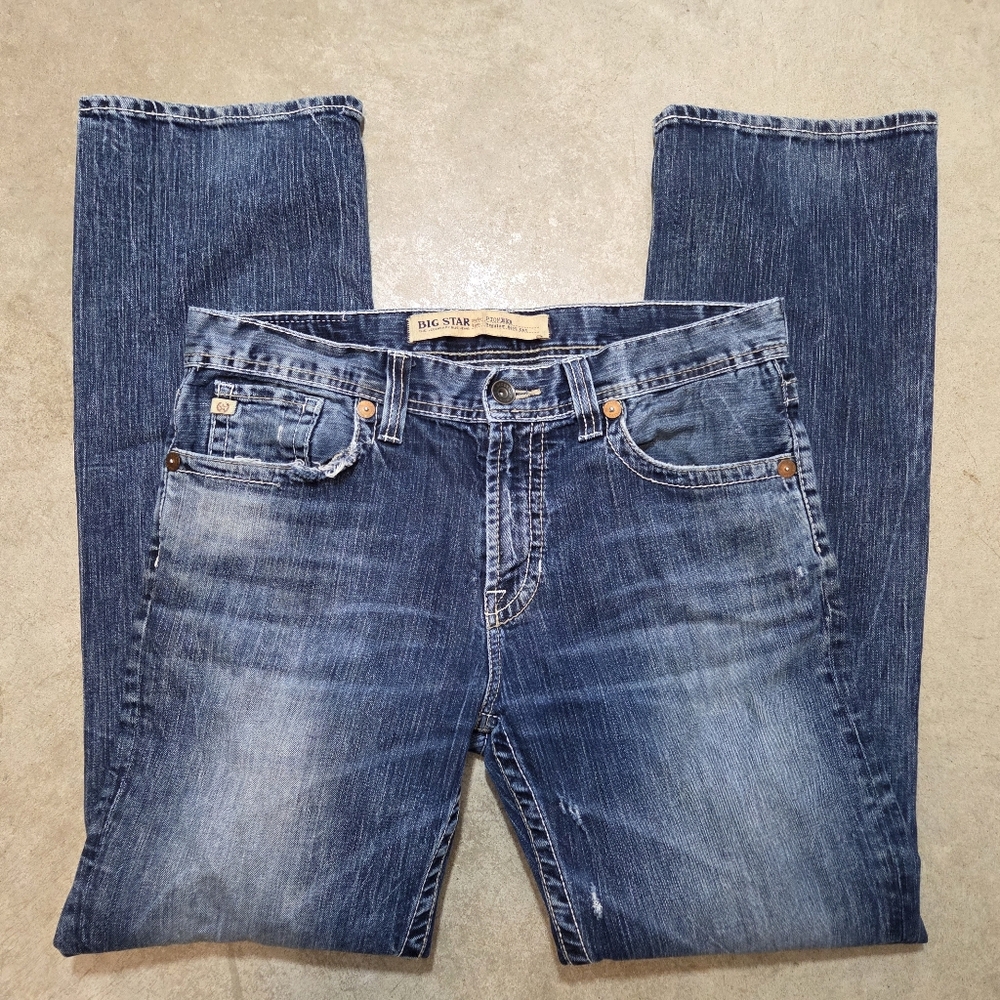 Big Star Mens Jeans Pioneer Boot Cut Distressed Size 36x34